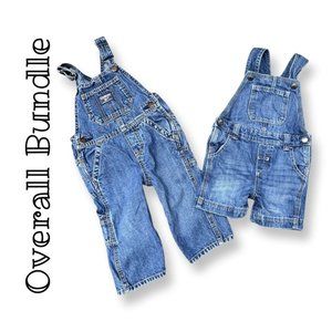 Denim Overall Bundle. Size 12/18 Mo